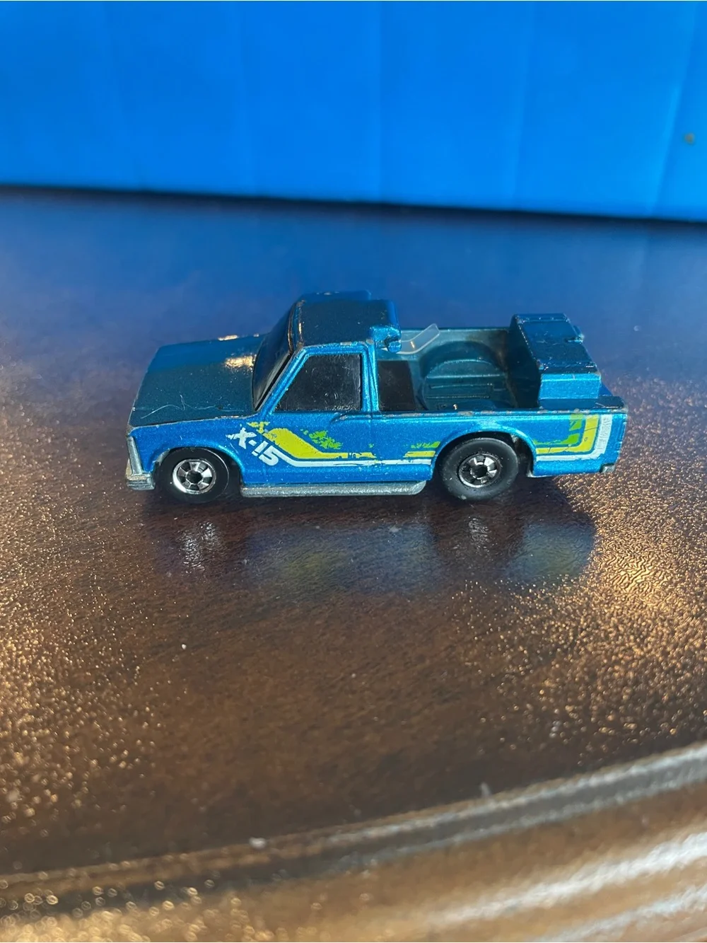 VTG HOT WHEELS HONG KONG X-15 CRACK-UPS PICK-UP TRUCK-MISSING BED COVER-BLUE